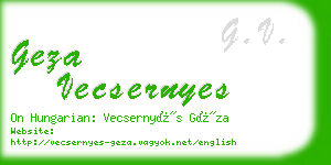 geza vecsernyes business card